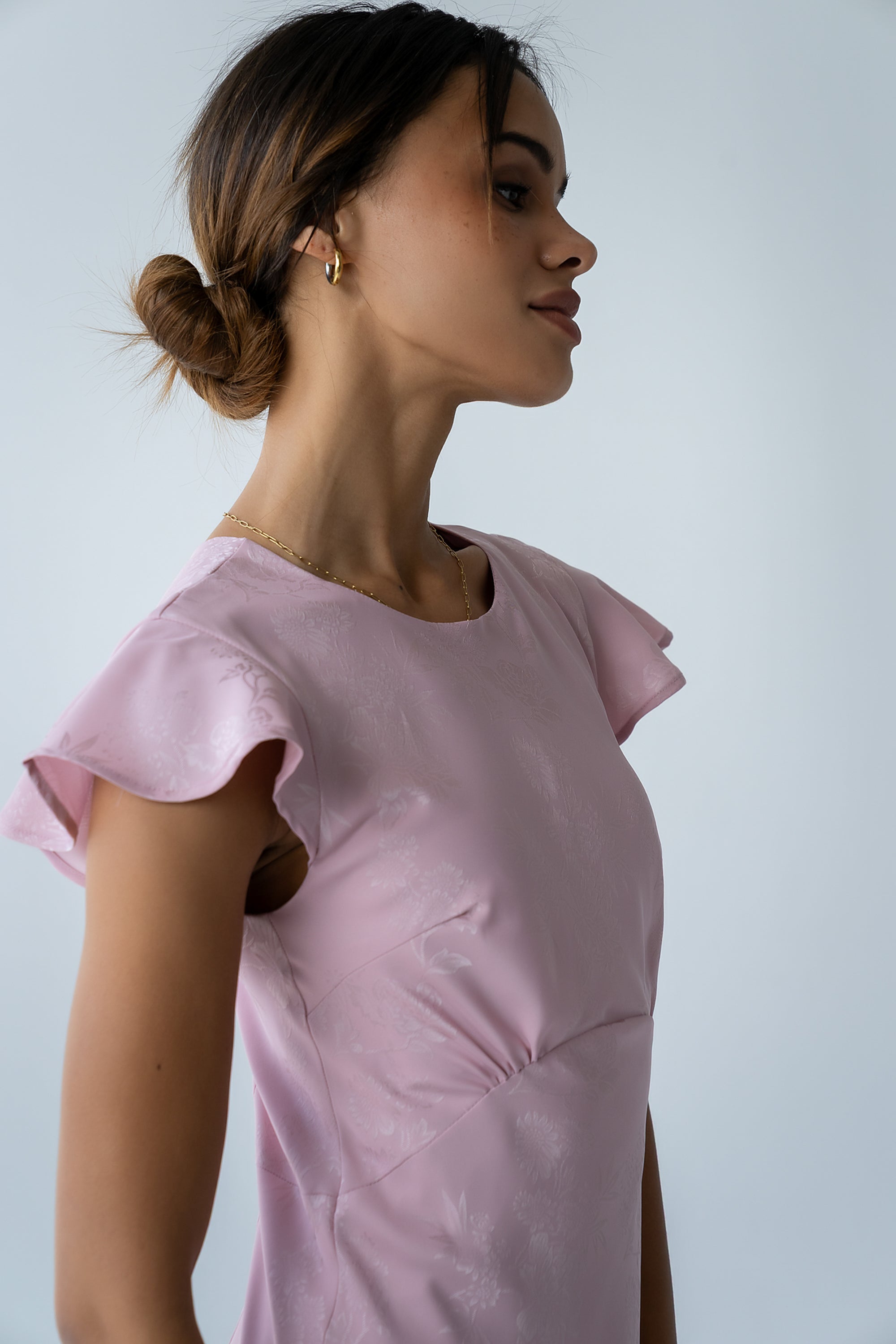 Mateo Floral Maxi Dress in Pink