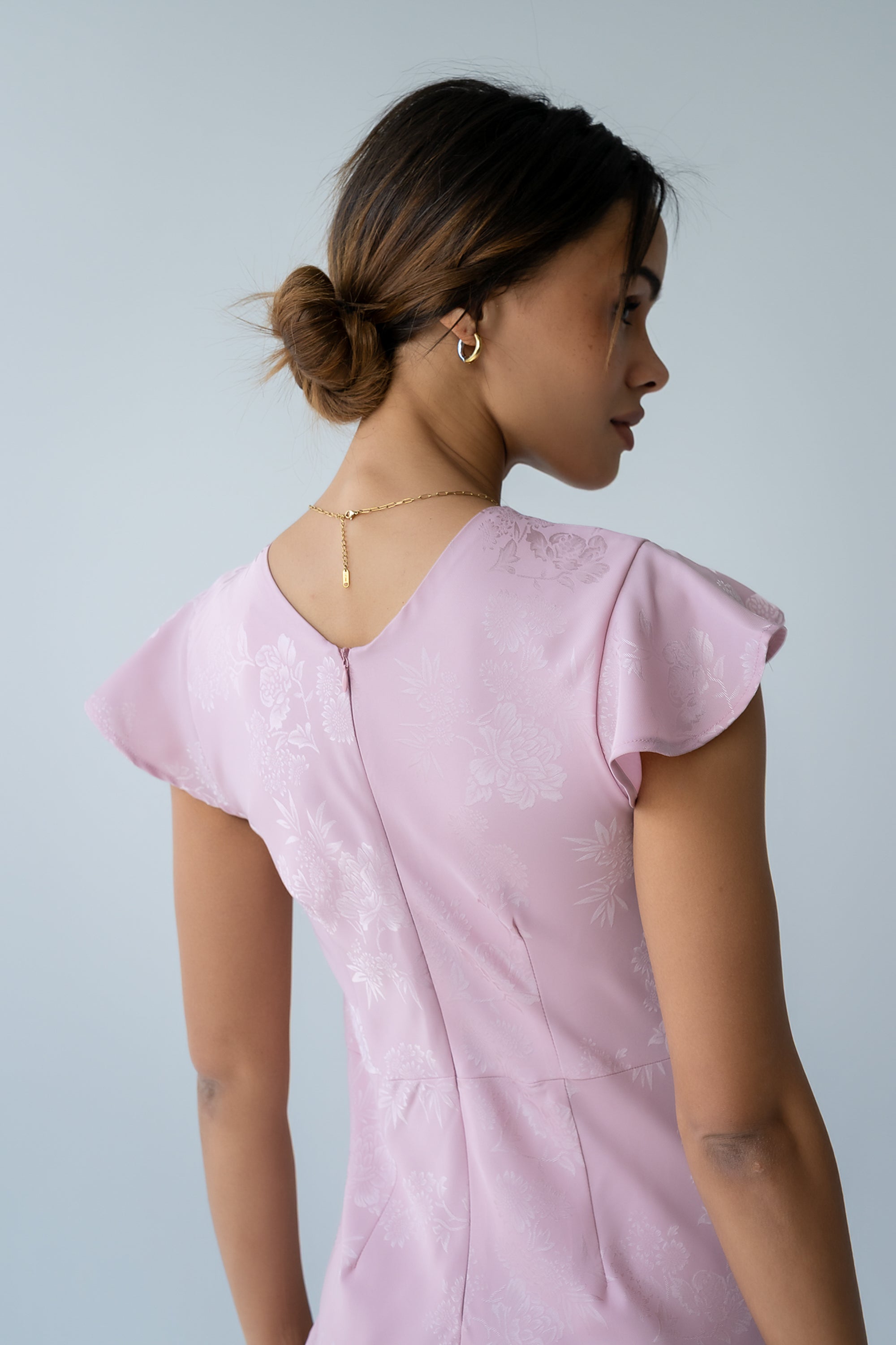 Mateo Floral Maxi Dress in Pink