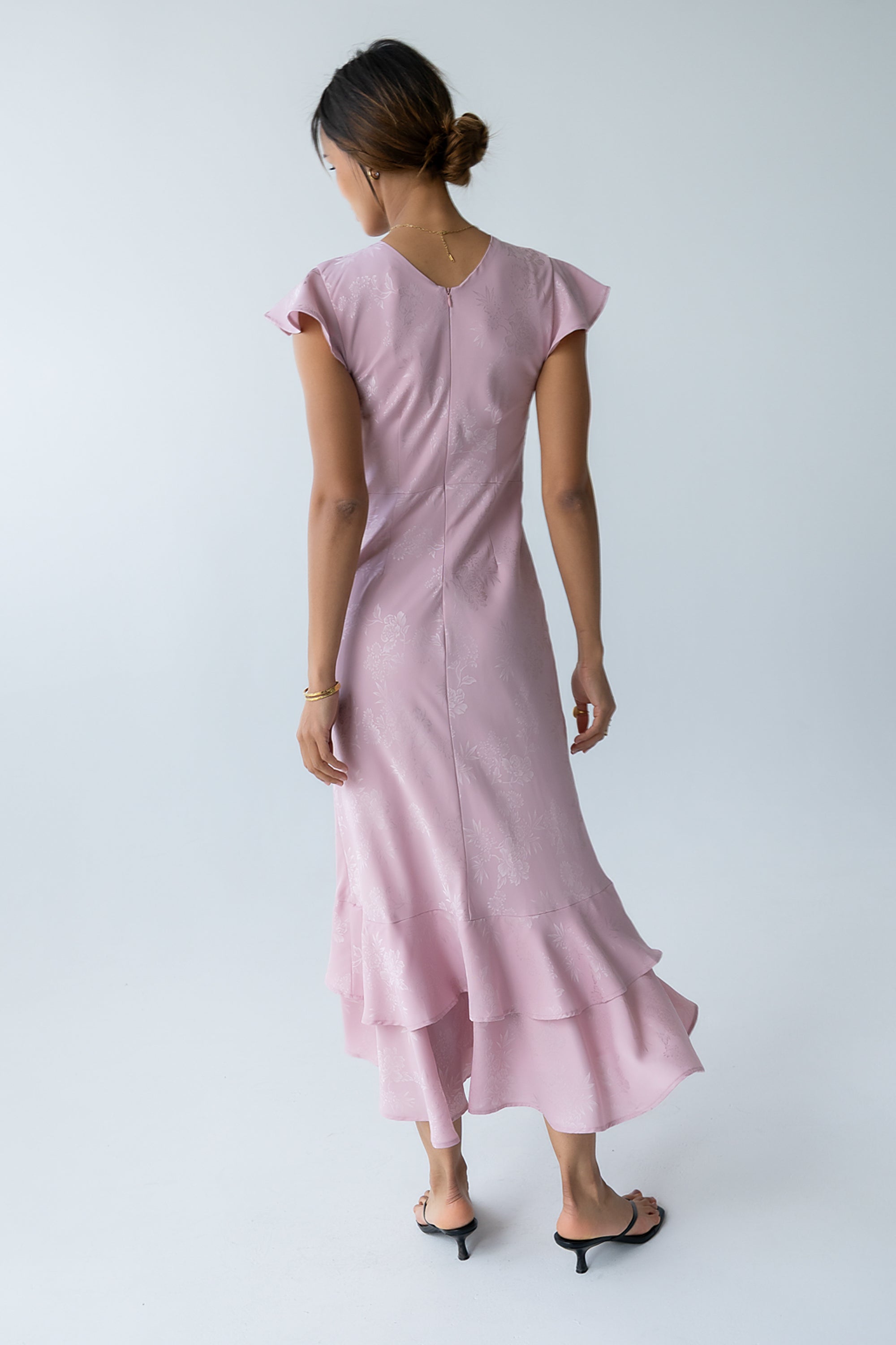 Mateo Floral Maxi Dress in Pink