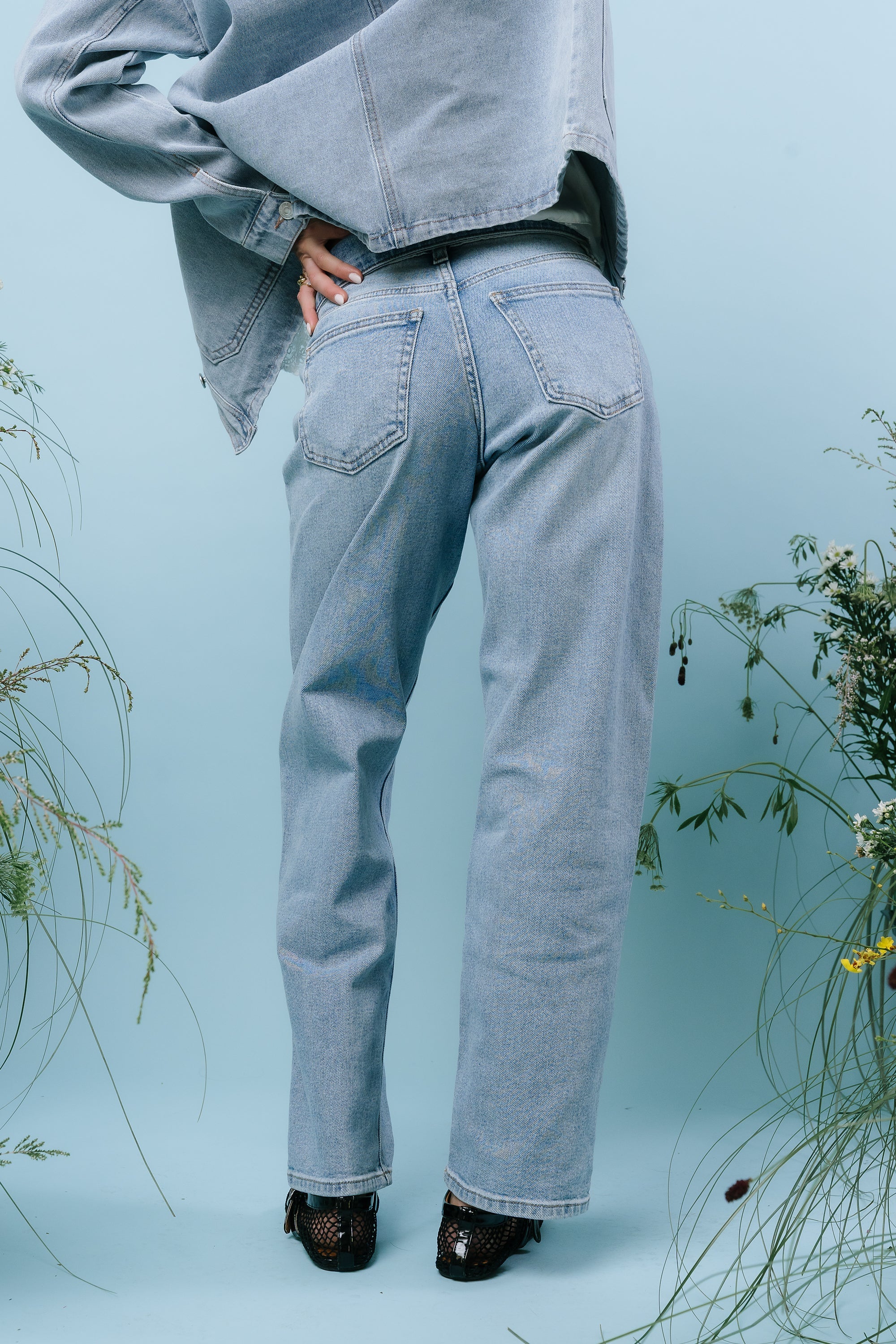 Karina Folded Straight Leg Jeans