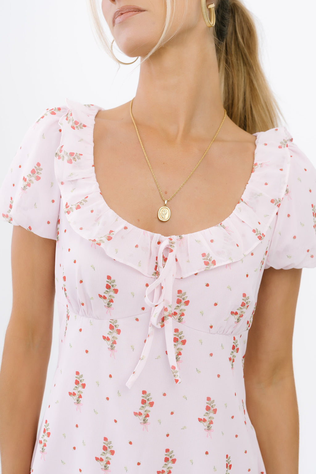 Harvey Floral Mini Dress in Pink