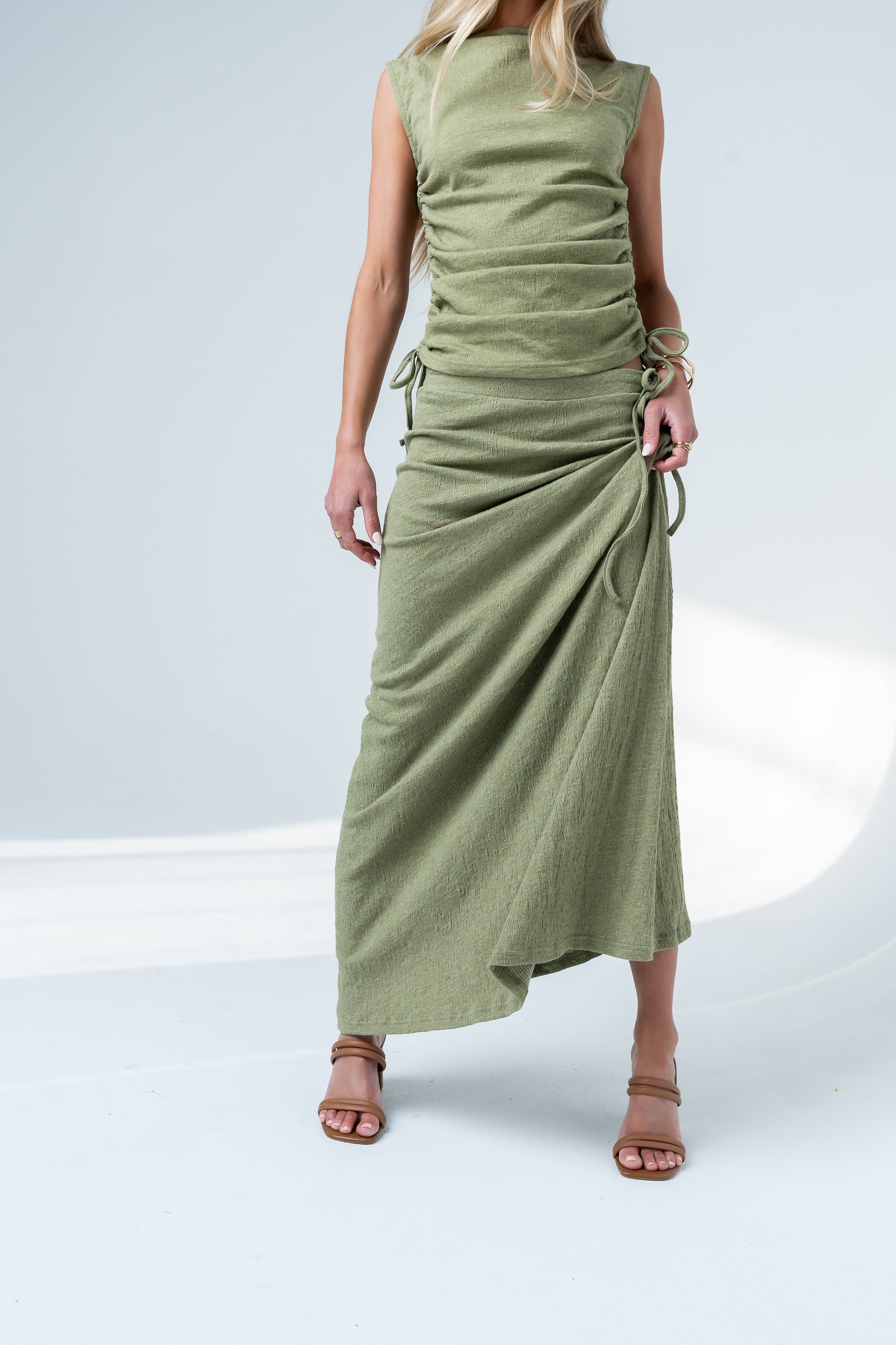 Freda Maxi Skirt in Green