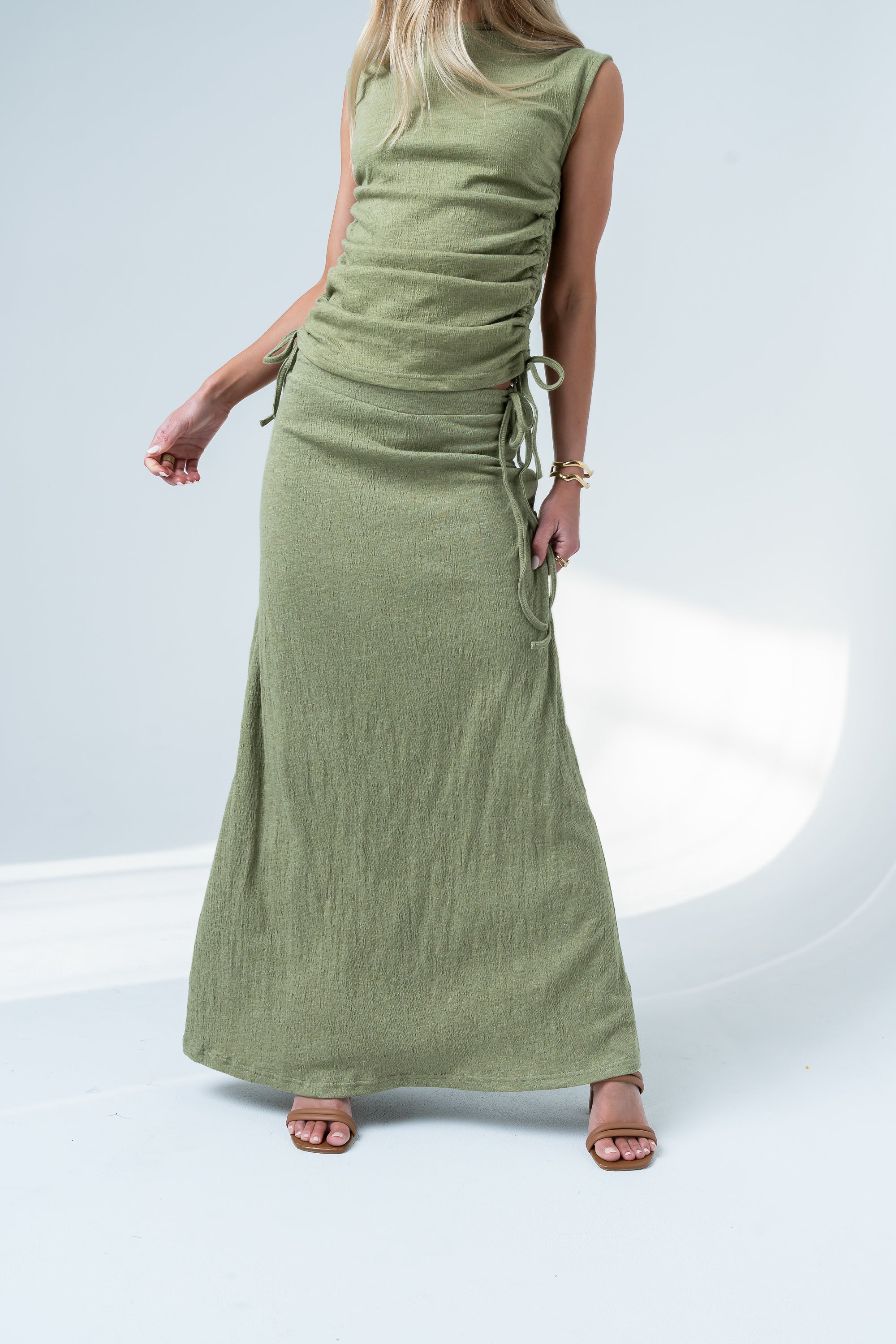Freda Maxi Skirt in Green