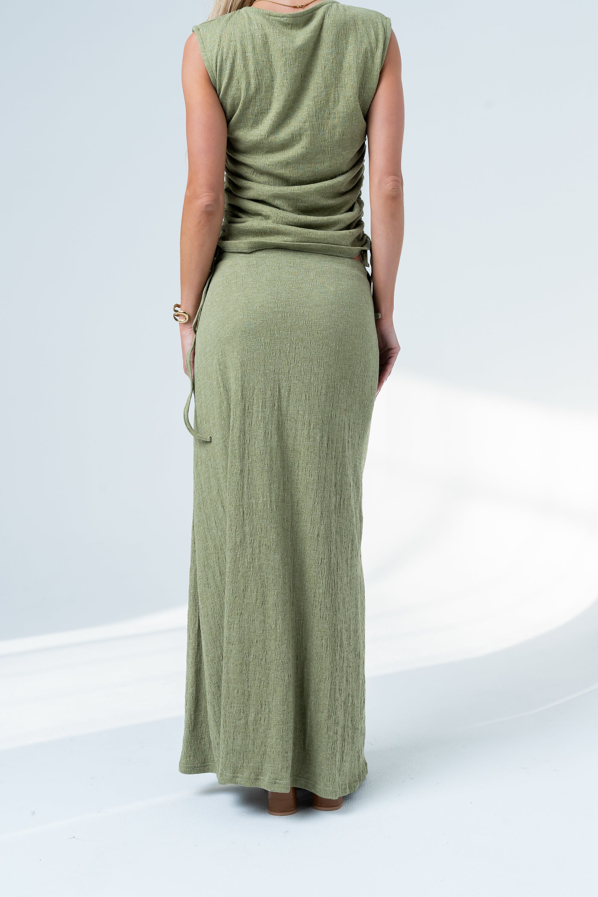 Freda Maxi Skirt in Green