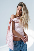 Haven Satin Polka Dot Top in Pink