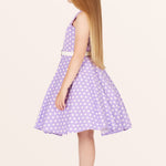 Kids Audrey Polka Dot Dress - Purple