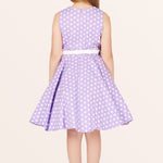 Kids Audrey Polka Dot Dress - Purple
