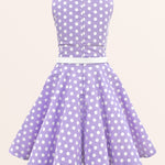 Kids Audrey Polka Dot Dress - Purple