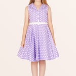 Kids Holly Polka Dot Dress - Purple