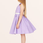 Kids Holly Polka Dot Dress - Purple