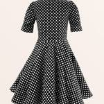 Kids Sabrina Polka Dot Dress - Black
