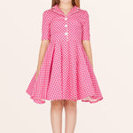 Kids Sabrina Polka Dot Dress - Pink