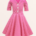 Kids Sabrina Polka Dot Dress - Pink