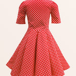 Kids Sabrina Polka Dot Dress - Red
