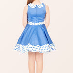 Kids Zoey Polka Dot Dress - Blue