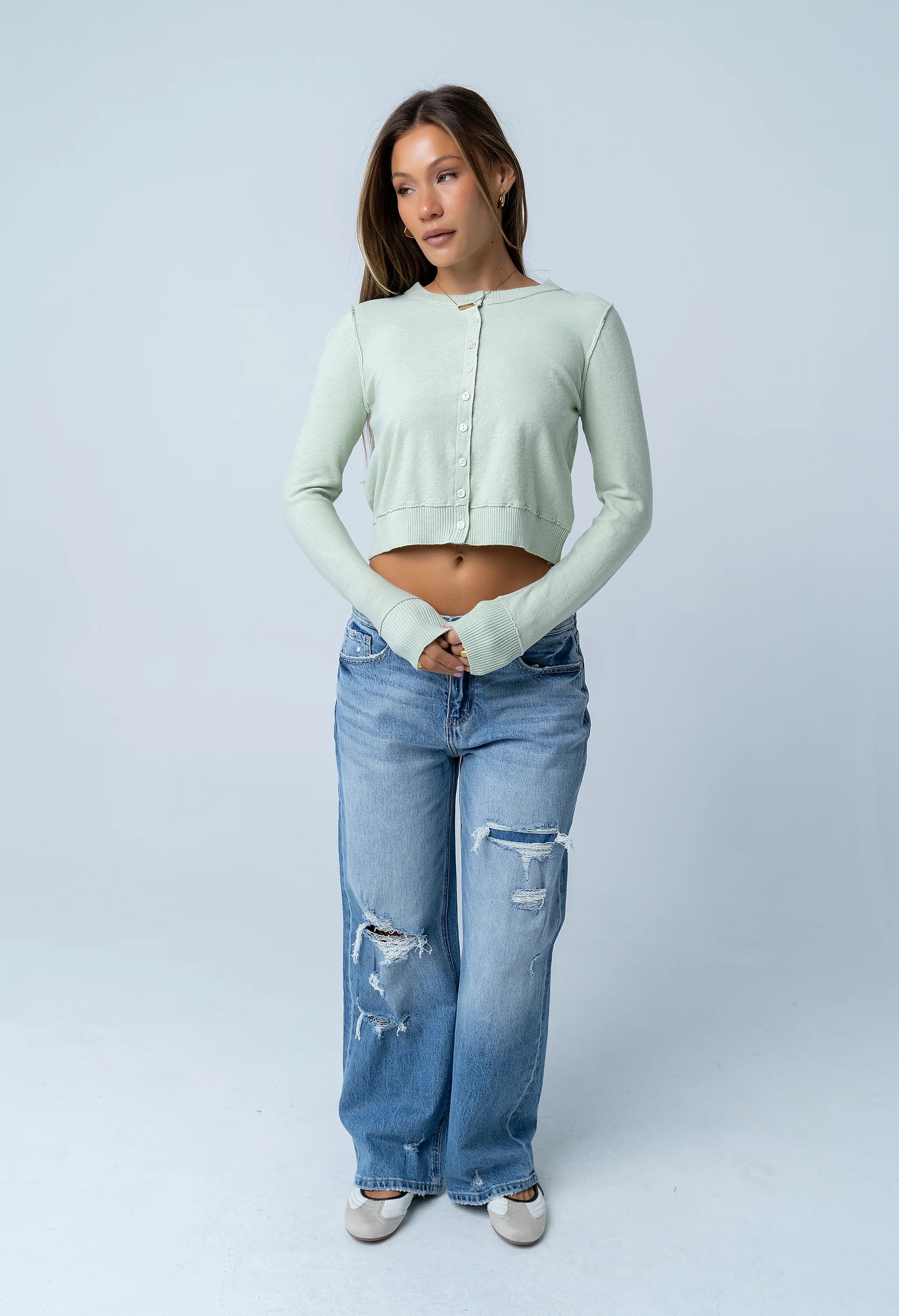 Christy Knit Sweater in Mint