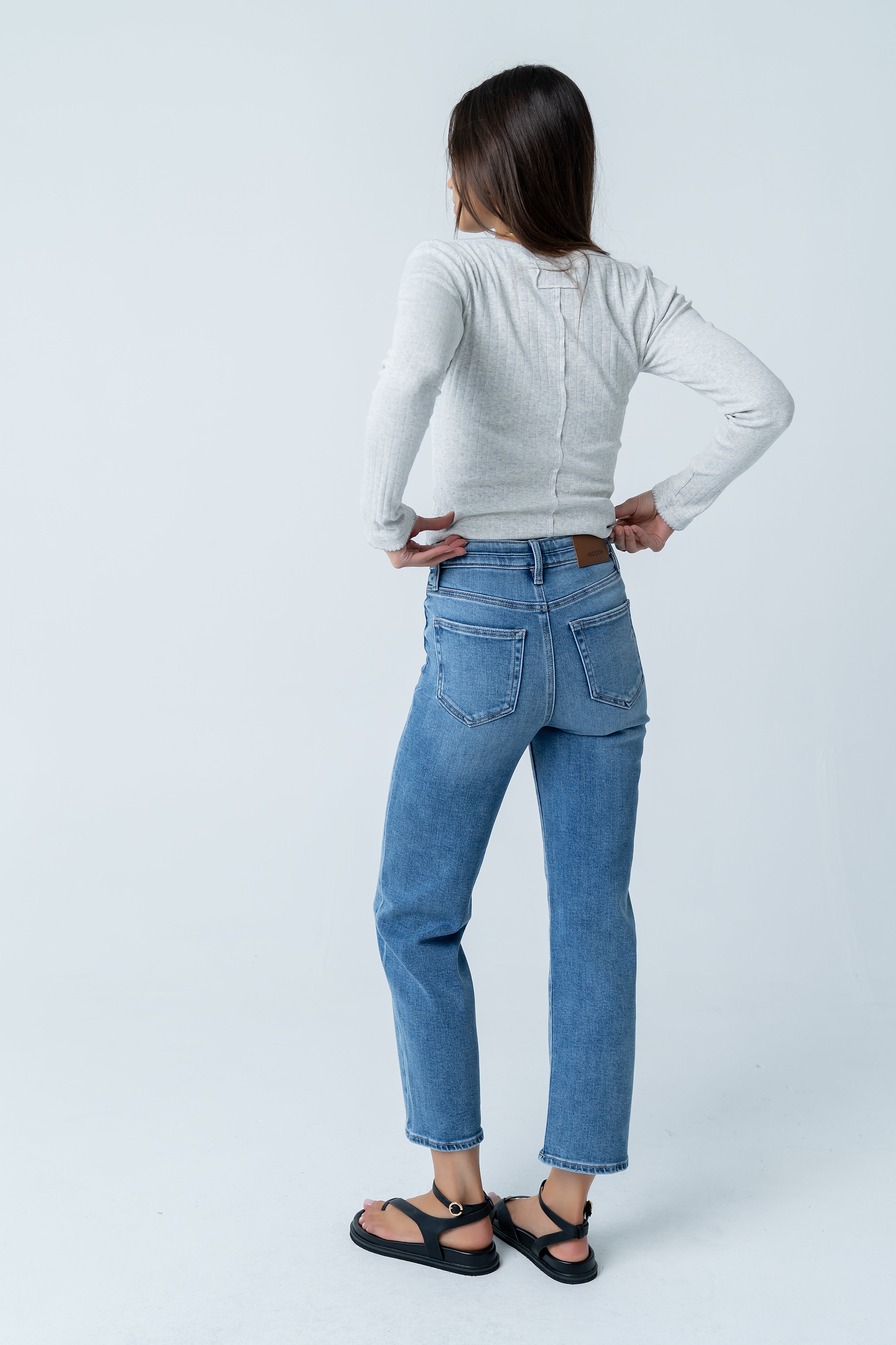 Pura Knit Top in Heather Grey