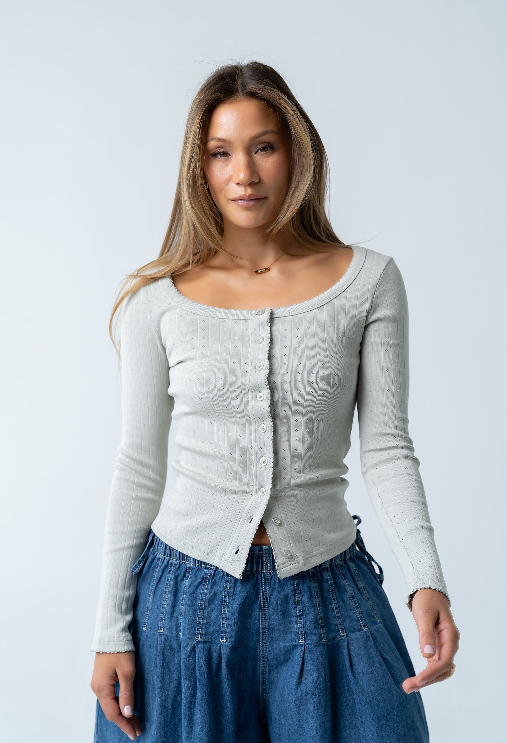 Pura Knit Top in Green