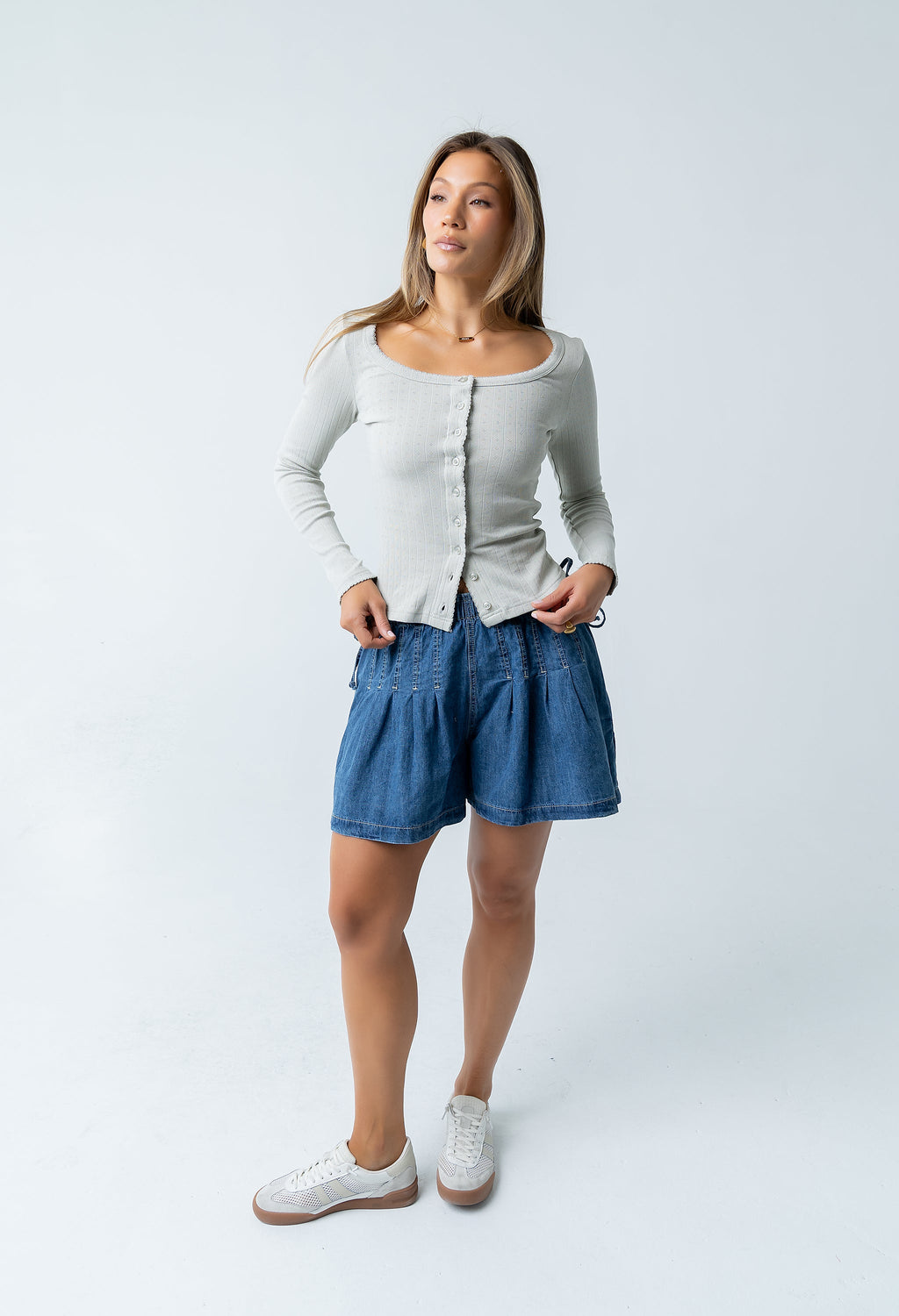 Pura Knit Top in Green